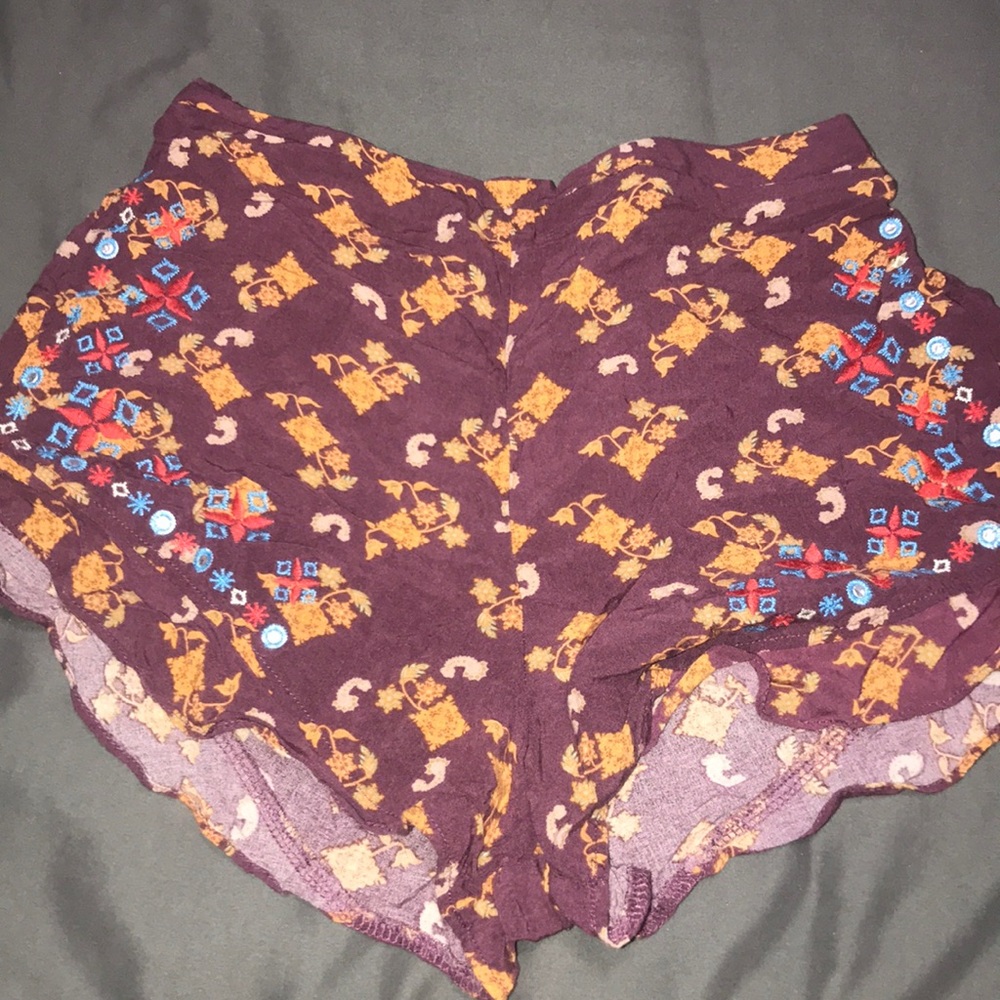 Purple and gold shorts